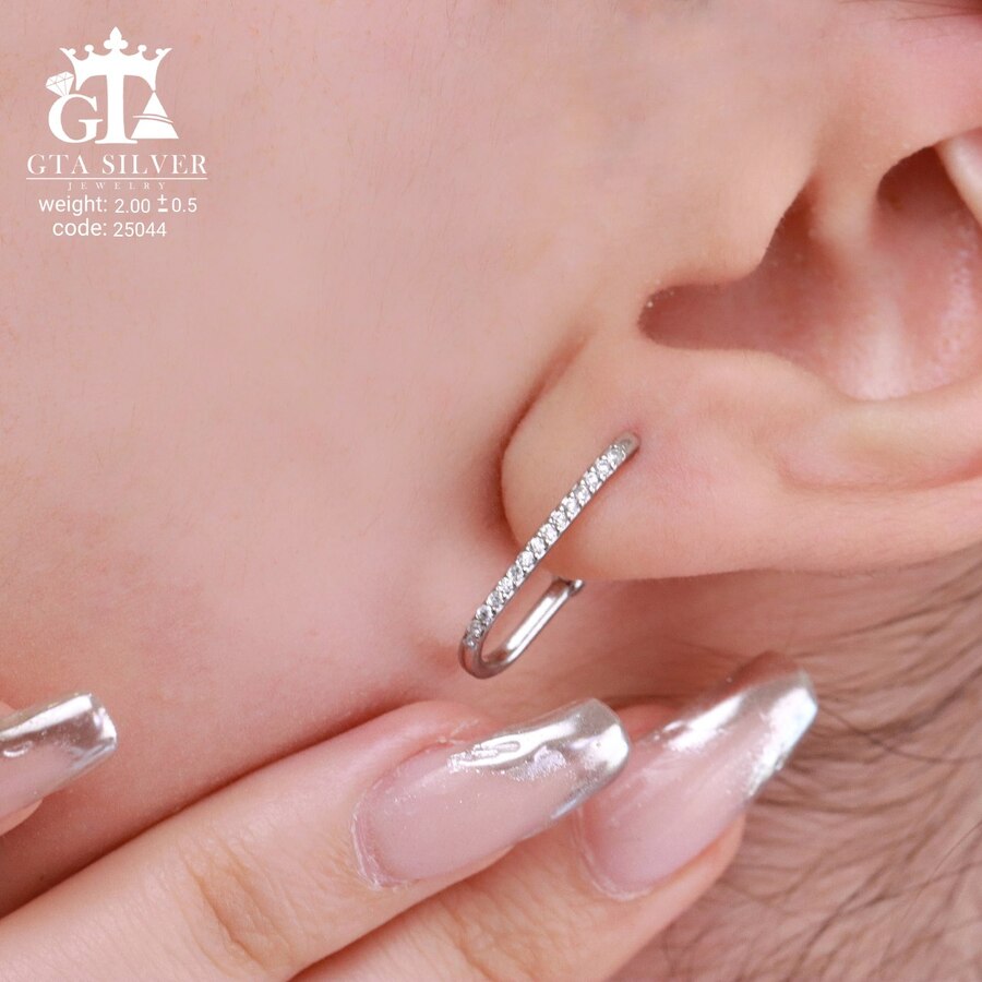 گوشواره نقره میخی میکرو